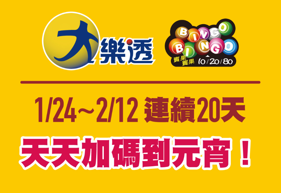 2025年台灣彩券-春節加碼活動